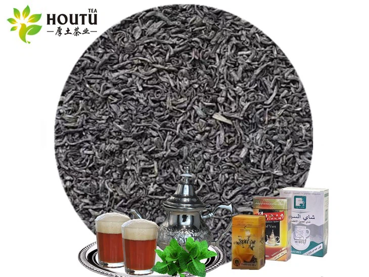 Chinese 41022 5A chunmee green tea zahra achoura flecha azawd factory  